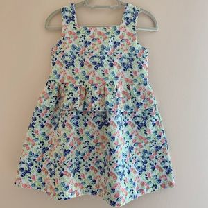 Janie and Jack Girls Peplum Floral Dress